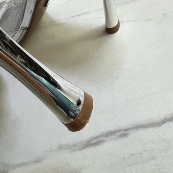 ASOS Rhinestone Embellished Bow Slingback Stiletto Shoes - Clear Size 6 WIDE FIT - Picture 9 of 11